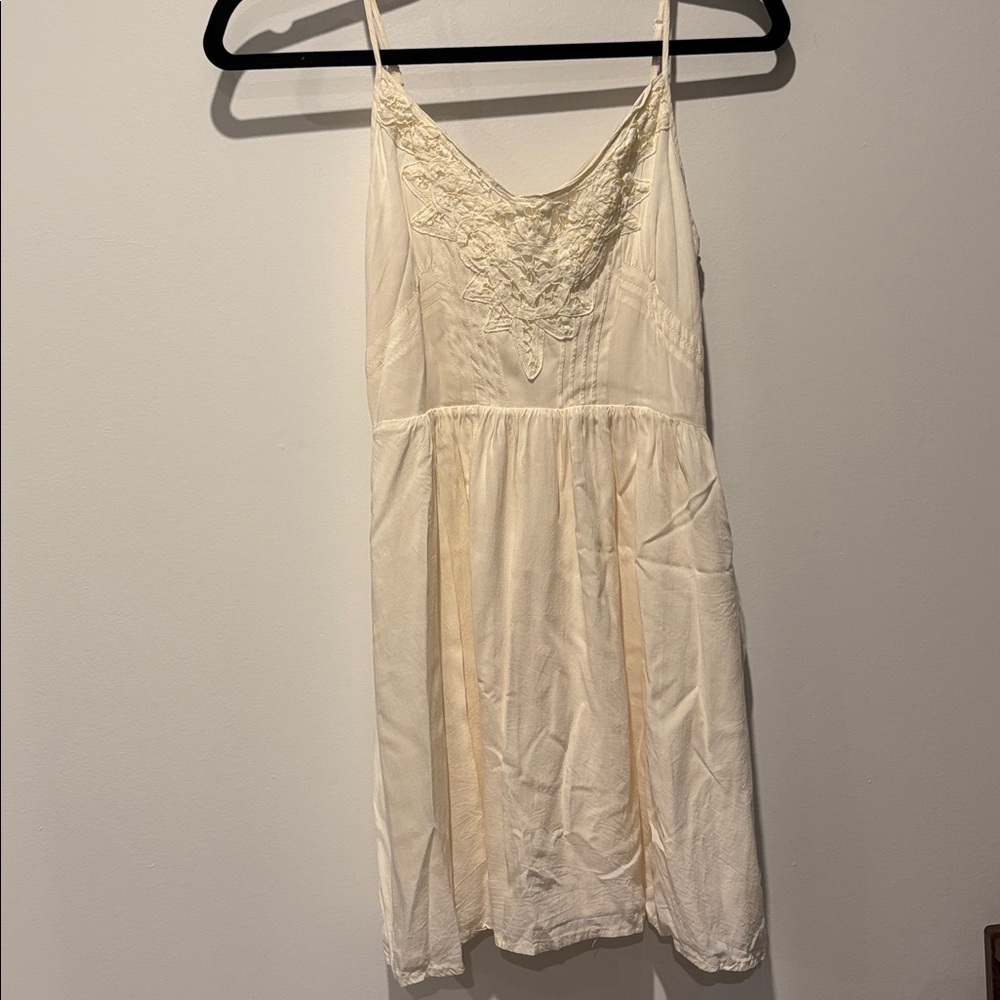 Cream Lace Detail Dress